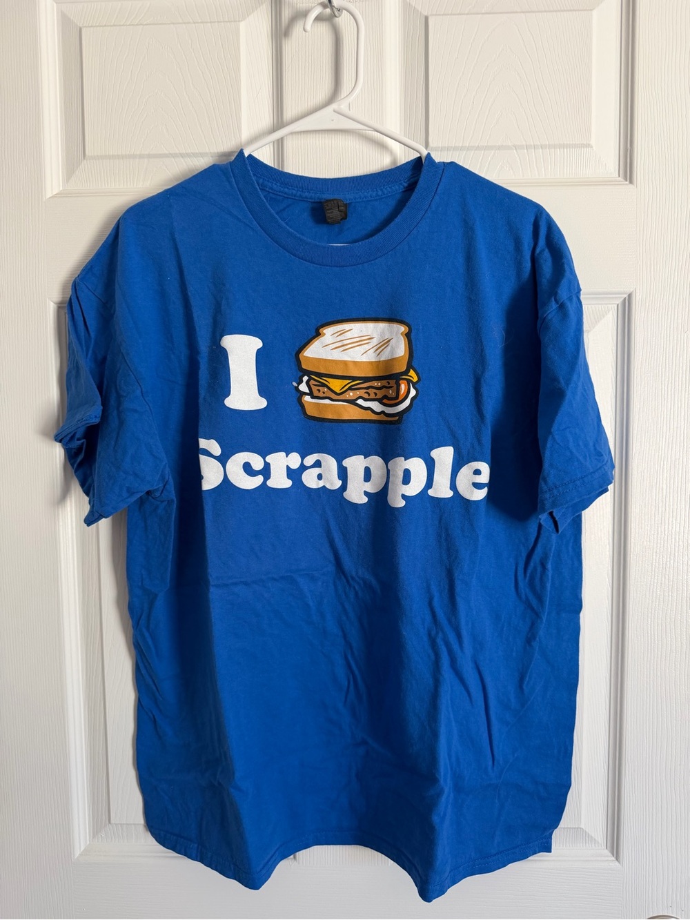 Delmarva Shorebirds I Love Scrapple T-Shirt XL Blue